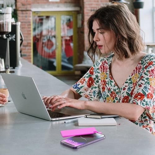 Auskang Slim Power Bank – 5000 m Ah USB-C Portable Charger with Built-in Cable, Airplane Safe Thin Battery Pack for i Phone 16, 15, Samsung, Google Pixel & Android Devices – Ultimate Travel Power Solution for Fast Charging and Enhanced Compatibility