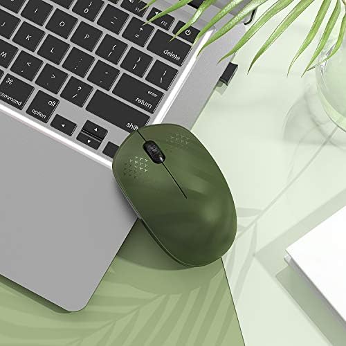 Light Blue Wireless Mouse – Ultra-Quiet 2.4 GHz Noiseless Computer Mouse with USB Receiver for Seamless Windows Experience – Portable, Ergonomic Design for Home, Office, or Travel