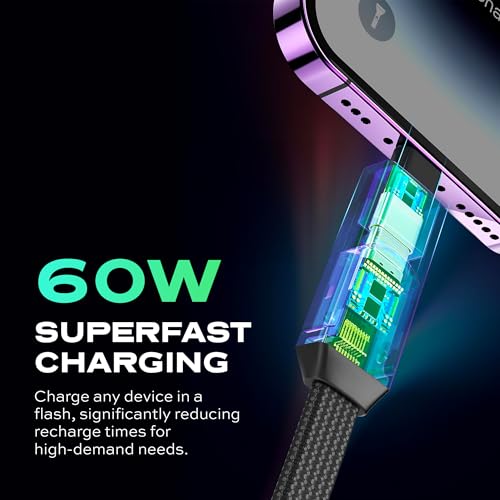 Premium Statik Hex Charge Keychain Charger Cable – 4 in 1 Universal Charging Solution with 60 W Fast Charge – Compact Keyring Design for i Phone, USB-C, and USB-A Devices – 2-Pack for Ultimate Convenience and Versatility