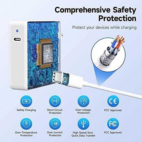 Ultra-Fast 96 W USB-C Charger for Mac Book Pro & Air – High-Efficiency Power Adapter with 5.9 ft Charge Cable – Compatible with All USB-C Devices Including i Pad Pro & More – Intelligent Smart IC Technology for Safe, Rapid Charging – Overload & Short Circuit Protection – Ideal for M1, M1 Pro, M1 Max & M2 Chip Laptops – Compact Design for Easy Portability – CE Certified for Quality Assurance and Long-Lasting Performance – Perfect for Home, Office, or Travel Use – Seamless Compatibility with Samsung Galaxy, Google Pixel, Nintendo Switch, and More – Charge Your Devices in Record Time with Reliable Power Delivery – Experience Enhanced Charging Speed and Efficiency Today!