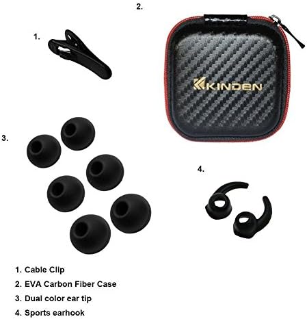 KINDEN Anti-Radiation Air Tube Headphones – Radiation-Free Wired Earbuds with Binaural Acoustic Stereo Sound & Integrated Microphone for Enhanced Safety and Comfort – Durable Aluminum Housing in Sleek Black Finish