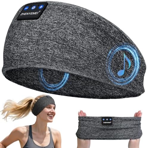 Transform Your Rest with Premium Bluetooth 5.4 Sleep Headphones – Lightweight Headband Design with HD Stereo Sound for Yoga, Jogging, and Travel – Ultimate Comfort and Insomnia Relief Gift in Stylish Gray – Seamless Connectivity and Versatile Use for Active Lifestyles