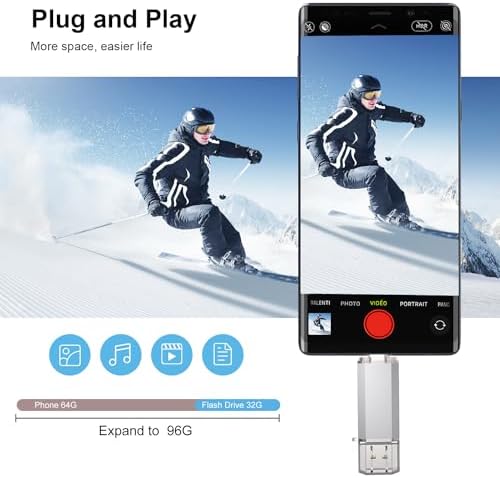 RAOYI 256 GB USB C Flash Drive – Lightning-Fast 130 MB/s Dual OTG Metal Memory Stick for Seamless File Transfers with Keychain – Ideal for Smartphones, PCs, Mac Books, and Tablets (Red) – Ultimate Storage Solution for On-the-Go Professionals