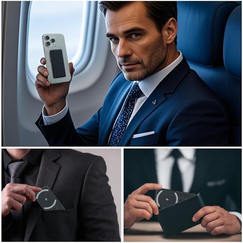 Ultra Slim 5000 m Ah Magnetic Power Bank for i Phone – Stylish Metallic Grey Wireless Charger with 20 W Fast Charging for i Phone 16/15/14/13 Pro Max & Pro Plus – Effortless On-the-Go Power Solution