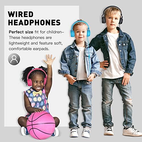 Rockpapa 950 Kids Wired Headphones – Vibrant Black and Green On-Ear Style with Built-in Microphone for Enhanced Online Learning, Foldable for Ultimate Portability, Compatible with Laptops, Tablets, and Chromebooks for Seamless Classroom Engagement and Daily Use