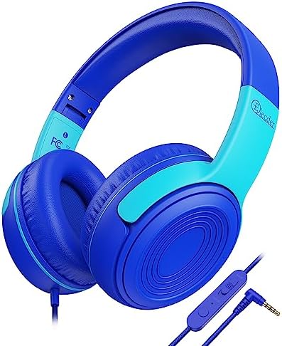 Vibrant Purple/Red ELECDER S8 Wired Kids Headphones with Adjustable Volume Control – Safe Sound Technology (85/94 d B) for Hearing Protection – Comfortable Fit for Growing Children – Perfect for School, Travel, and Play – Built-in Microphone for Effortless Communication – Compatible with Tablets and Smartphones – Durable Design for Everyday Adventures