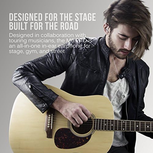 MEE audio M6 PRO In-Ear Monitor Headphones – 2 nd Gen Model with Superior Sound Quality, Customizable Fit Memory Wire Earhooks, and Durable Replaceable Cables for Professional Musicians – Noise Isolation Earbuds with Dual Cord Options (Black) – Perfect for Live Performances and Studio Recording