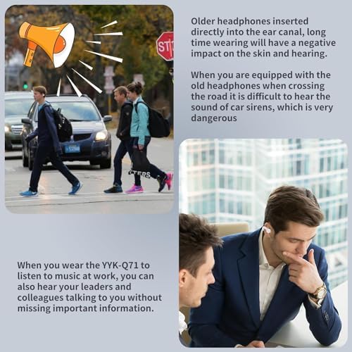 Elevate Your Fitness Experience with Advanced Bluetooth 5.3 Bone Conduction Earbuds – Ultra-Lightweight Clip-On Wireless Headphones Designed for Maximum Comfort and 60-Hour Playtime – IPX7 Waterproof for All-Weather Performance – Ideal for Running, Walking, and Intense Workouts – Stay Informed with Real-Time Battery Status via Smart Digital Display Charging Case – Enjoy Unmatched Awareness and Universal Compatibility for All Devices