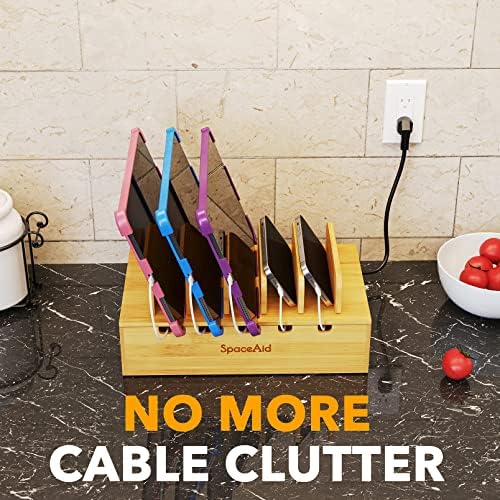 Eco-Friendly Bamboo Multi-Device Charging Station – Sleek Desk Organizer for Phones, Tablets & Laptops with Fast Charging Ports – Minimalist Docking Solution for a Clutter-Free Workspace – Sustainable Tech Accessory for Modern Living Spaces