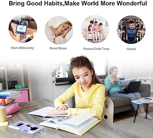 Portable Smart Auto Phone Timer Lock Box for iPhone and Android Phones, Self-Control Timer Locker to Help Kids,Students, Adults Focus Back,Prevent Excessive Games, Mobile Phone Addiction(White) – Enhanced Compatibility and Speed