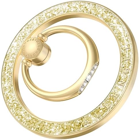 Allengel Bling Silver Magnetic Phone Grip – Stylish Mag Safe-Compatible Ring Holder & Kickstand for i Phone and Smartphones – 360-Degree Rotation, Secure Grip, and Elegant Design for Effortless Hands-Free Experience