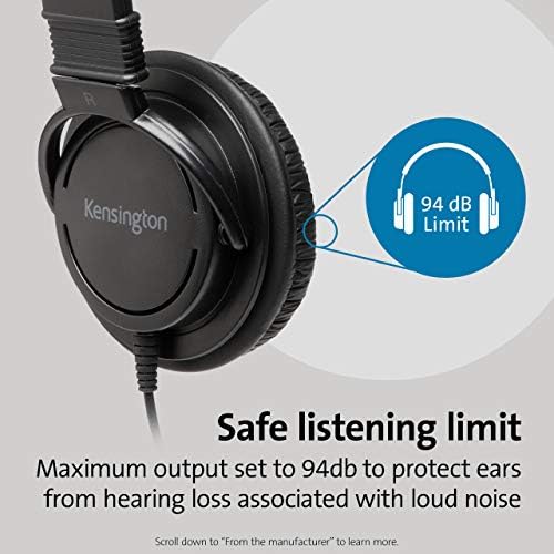 Kensington Hi-Fi USB-C Over-Ear Headphones – Immerse Yourself in Premium Sound with Built-in Mic for Clear Calls, Exceptional Comfort, and Superior Noise Isolation Perfect for E-Learning and Professional Use