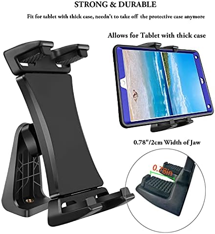 Universal Tablet Tripod Mount with Bluetooth Remote – 360-Degree Rotating Clamp Holder for i Pad Pro, Air, Mini, Surface, Galaxy Tab, and 3.5 to 13.5 Inch Devices – Perfect for Hands-Free Viewing and Content Creation on the Go