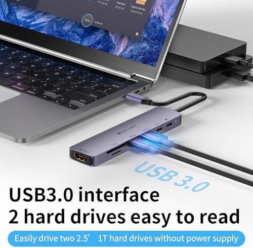 Transform Your Mac Book Pro into a Powerhouse with Our 4 K60 Hz USB C Hub – Ultimate Multi-Port Adapter for Lightning-Fast Data Transfers, PD 100 W Rapid Charging, and Dual SD/TF Card Readers – Ideal for Professionals and Creative Minds