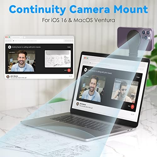 Revolutionize Your Work and Travel with the Cloud Valley Magnetic Phone Holder – Adjustable Tripod Mount for Mag Safe i Phones, Perfect for Laptops and Cars – Enhanced Stability with 1/4″ Screw & Metal Ring, Sleek Black Design for Effortless Connectivity and Multitasking Efficiency.