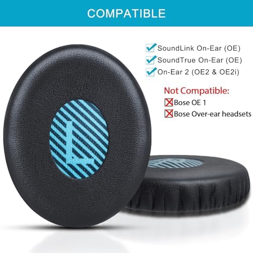 Ultimate Comfort Replacement Ear Pads for Bose OE2 Headphones | GVOEARS Premium Memory Foam Cushions for OE2, OE2 i, Sound True & Sound Link Models | Durable Black Earpads for Enhanced Listening Experience & Long-lasting Quality