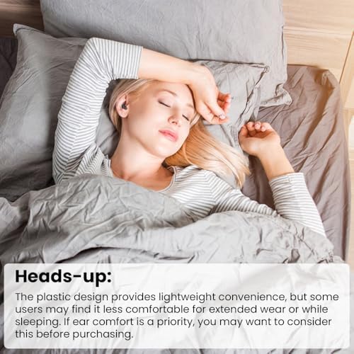 Invisible Comfort Wireless Sleep Earbuds for Side Sleepers – 58-Hour Noise-Cancelling Bliss with Crisp Call Clarity in Stylish Off White – The Essential Audio Solution for Restful Sleep and Effortless Connectivity