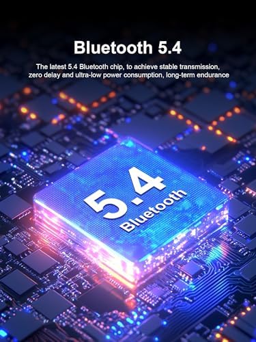 Ultimate Bluetooth 5.4 Wireless Earbuds – 53 Hours of Uninterrupted Playtime, IPX7 Waterproof Sport Headphones with LED Battery Indicator & Built-in Mic for Gaming, Fitness, and Everyday Use – Designed for Maximum Comfort and Resilience – Sleek Black Edition