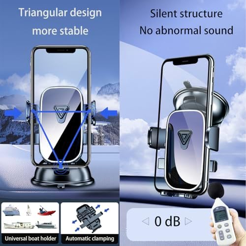 Marine-Grade Suction Cup Phone Holder for Boats – Universal Smartphone Mount for Kayaking, Sailing, and Marine Adventures – Heavy-Duty Dashboard Stand for i Phone, Samsung, Google – Enhanced Stability and Viewing Flexibility