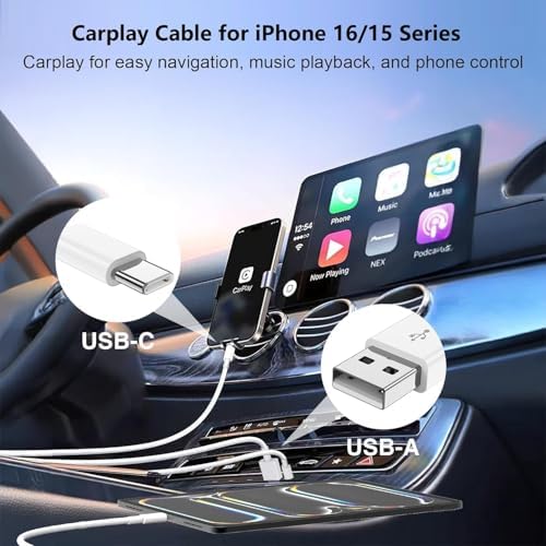 High-Power USB C Car Charger for i Phone 16 & 15 Series – 40 W Dual Port Fast Charging Adapter with 3 FT USB-C to C & A to C Cables – Versatile Compatibility for i Pad, Samsung, and More – Compact Design for On-the-Go Convenience and Enhanced Safety Features