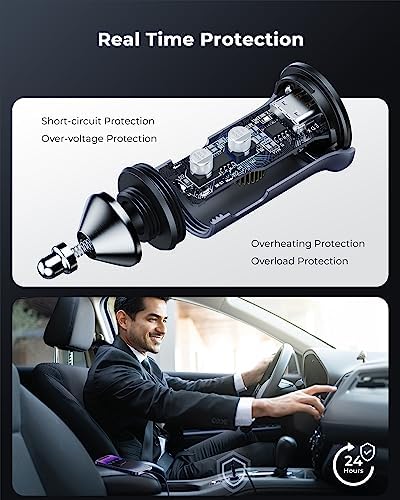 VOLTME 30 W USB C PD 3.0 Car Charger – Fast Charging Dual Port Adapter for i Phone 14/13/12/11 Pro Max, Samsung Galaxy S23/S22/S21, and More – Sleek Navy Blue Design for Universal Compatibility and Efficient Power Delivery on the Go