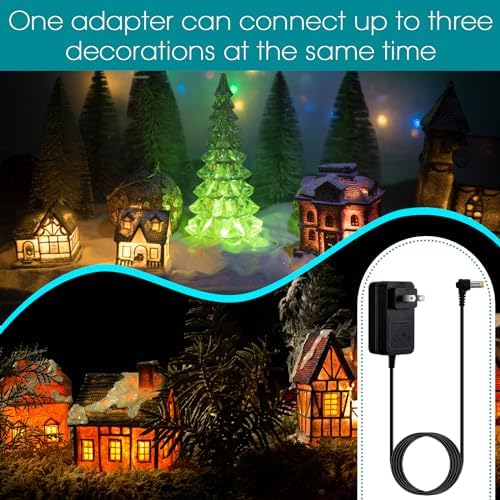 Umigy Dual Pack 4.5 V AC/DC Power Adapter for Lemax Holiday Lighting – Reliable Power Supply for Christmas Micro Displays, Enhanced Compatibility & Performance for Effortless Decor Setup