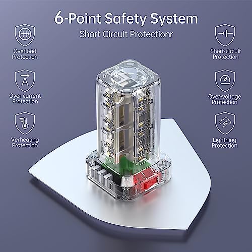 15 FT USB C Surge Protector Power Tower with 12 AC Outlets & 4 Rapid Charging USB Ports – Ultimate Overload Protection for Home and Travel Efficiency – Compact, Versatile Charging Solution for Modern Devices