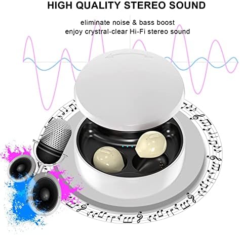 Discreet Mini Wireless Earbuds for Small Ears – Invisible Bluetooth Earpieces with Ergonomic Comfort and Portable Charging Case – Seamless Audio for Work, Travel, and Relaxation – Perfect Compatibility with Android & i OS Devices