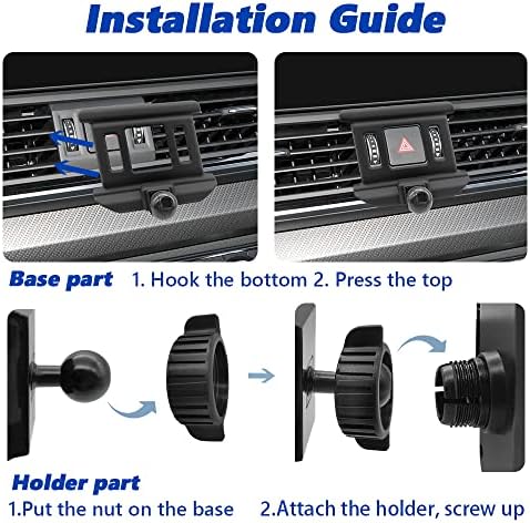 Premium Car Phone Mount for Audi Q5 & SQ5 (2010-2017) | Thick Case Compatible Air Vent Holder for Secure Navigation & Hands-Free Use | Stylish Mobile Cradle for All Smartphones | Enhanced Stability & Easy Installation | Ideal Audi Accessories