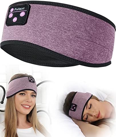 Fulext Bluetooth Sleep Headphones Headband – Ultimate Comfort for Side Sleepers, Thin HD Stereo Sound Quality – Ideal for Insomnia Relief and Travel Convenience – Perfect Gift for Men and Women – Enhanced Compatibility, Long-Lasting Battery Life for All Night Relaxation