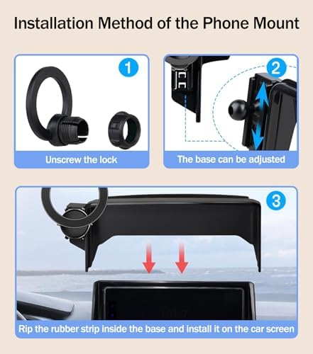 Mag Safe-Compatible Car Phone Mount for 2019-2025 Toyota Corolla, Corolla Hatchback & Corolla Cross – Securely Holds 8-Inch Touchscreens for Effortless Navigation & Hands-Free Use, Streamlined Design for Maximum Safety and Accessibility