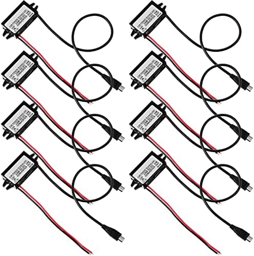 Weewooday 12 V to 5 V DC-DC Buck Module Power Converter Set – 3-Pack Micro USB Adapters for Automotive and DIY Projects with Enhanced Safety Features and Universal Compatibility