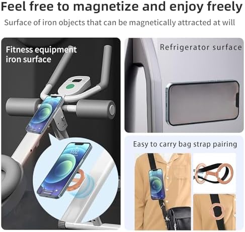 Magnetic 360° Rotating Phone Ring Holder for Mag Safe – Adjustable Kickstand for i Phone 12-16 Series – Secure Grip with Enhanced Usability and Sleek Black Design – Ideal for Selfies, Navigation, and Hands-Free Viewing in Any Environment