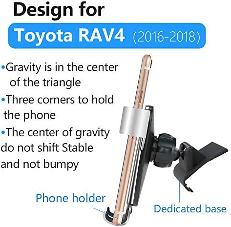 LUNQIN Toyota RAV4 Car Phone Holder (2019-2025) – Premium Adjustable Smartphone Mount with 360° Rotation for Safe Navigation and Hands-Free Calls – Perfect for LE, XLE, SE, Woodland, and RAV4 Hybrid Models – Enhance Road Safety and Accessibility with Durable Design