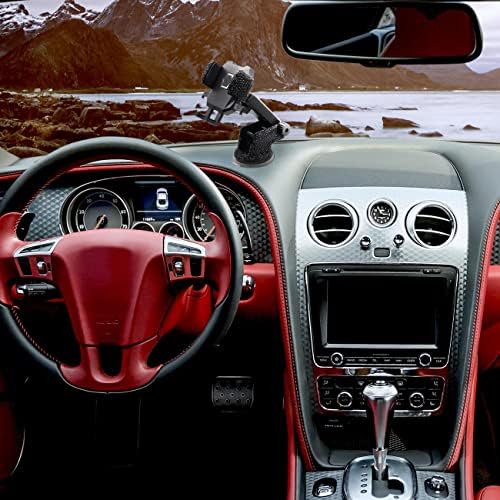 LYCARESUN Crystal Rhinestone Car Phone Mount Holder – Elegant Dashboard & Windshield Stand for Women, Universal Compatibility for Most Smartphones, Stunning Bling Car Accessory, Adjustable Viewing Angles for Hands-Free Navigation, Durable & Easy to Clean