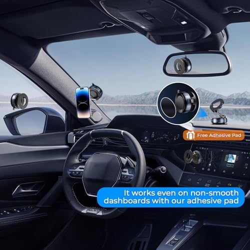 Revolutionary Vacuum Magnetic Phone Holder for Mag Safe & Universal Smartphones – Ultimate Multi-Surface Solution for Cars, Gyms, and Home Use – Reliable Suction Mount for Hands-Free Navigation and Streaming