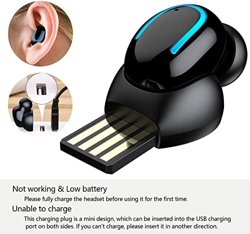 Ultra-Compact Bluetooth Earbud – IPX5 Waterproof Single Wireless Headphone with 6-Hour Battery Life for i Phone, Android, PC & TV – Premium Sound Quality & Lightning-Fast Pairing for Active Lifestyles