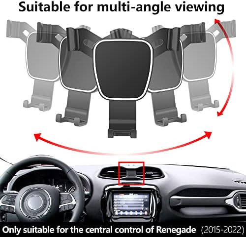 Jeep Renegade 2015-2024 Custom Car Phone Holder – Secure Mobile Mount for Safe Navigation, Enhanced Stability, and 360-Degree Viewing – Premium Auto Accessory for Effortless Connectivity and Sleek Interior Design