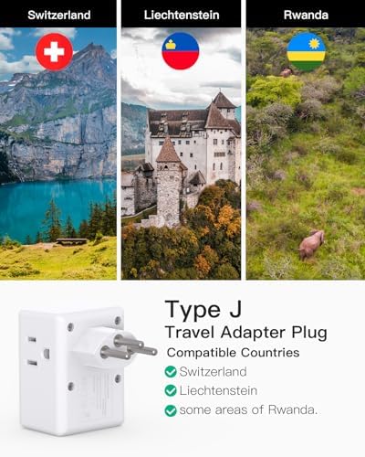 Universal European Travel Power Adapter with Dual USB-C Charging Ports – 3 Outlet Type E/F Plug for Effortless Device Connectivity in France, Portugal, Germany, and Beyond – Essential Travel Companion for Seamless Power and Fast Charging on Your European Adventures