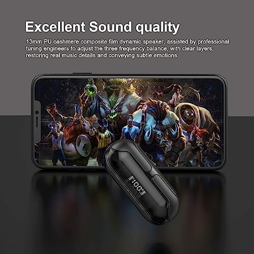 Crystal Bluetooth Earbuds – Stylish Wireless Headphones with Low Latency for Gaming & Music – IPX4 Waterproof, Touch Control, 26-Hour Battery Life, Multipoint Pairing – Perfect for Active Lifestyles and Seamless Connectivity