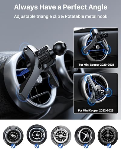 Magsafe Car Mount Charger for Mercedes Benz/Mini Cooper 2020-23&Countryman, Audi A1, Mercedes Benz Car Accessories, 15W Fast Charging Magnetic Wireless Charger for iPhone 16 15 14 13 12 Series – Enhanced Compatibility and Speed