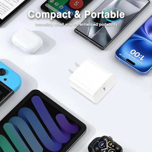 30 W USB Type-C Wall Charger 3-Pack – Rapid Charging Solution for i Phone 16 Pro Max, i Pad Air Pro 11, Samsung Galaxy S24 & Google Pixel 9 – Compact, Portable, and Safe Charging for All Devices