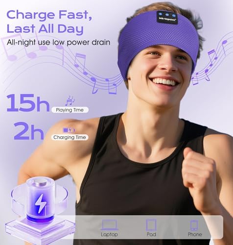 Revolutionary Bluetooth 5.4 Sleep Headphones Headband – Ultra-Thin Wireless Earphones for Uninterrupted Comfort During Sleep, Yoga, Running, and Jogging – Ideal Gift for Active Lifestyles and Relaxation Seekers