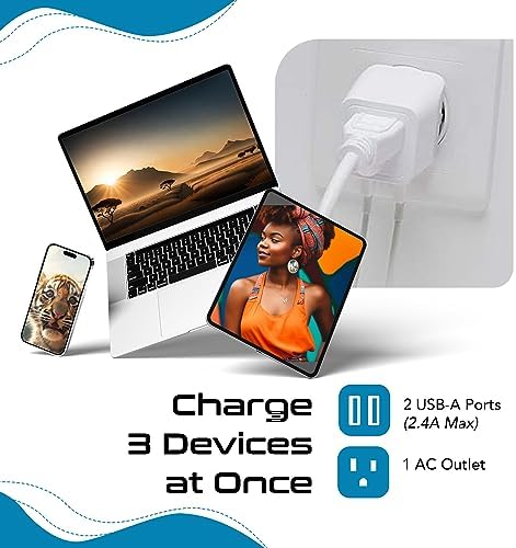 Compact Dual USB Travel Adapter for Effortless Charging in Australia, New Zealand, and China – Essential Type I Plug for Phones, Tablets, and Cameras – Quick Charge Capability with Universal Compatibility for Hassle-Free Global Adventures