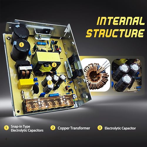 High-Performance 600 W AC to DC Power Adapter – Universal 110 V/220 V Input to Stable 12 V Output – Perfect for LED Lighting, CCTV Surveillance, and RV Power Solutions – Robust 50 A Switching Regulator for Dependable Energy Delivery and Enhanced Device Compatibility