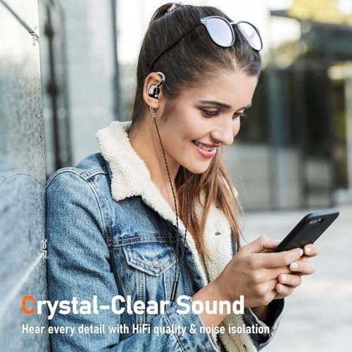 Unleash Exceptional Sound Quality with Vibes 202 MC USB-C Wired Earbuds: Premium Hi-Fi Audio, Advanced Noise Isolation, Ergonomic Comfort for i Phone 15/16 – Built-In Microphone for Effortless Communication & Durable Silver-Plated Cable – Includes Portable Case for On-the-Go Convenience