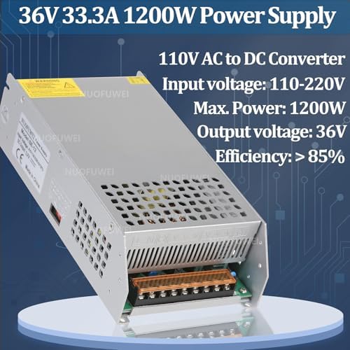 High-Performance 600 W 36 V DC Power Supply Converter – Versatile 110 V AC to 36 V Switching Transformer for Winches, Car Jacks, CCTV Systems & More – Exceptional Reliability with Advanced Safety Features and Compact Design for High-Demand Applications