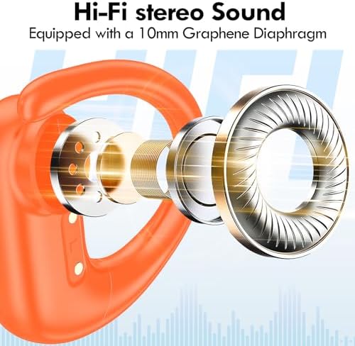 Kurdene Wireless Sport Earbuds – Ultra-Comfortable Bluetooth Headphones with 60 Hours Playtime, Immersive Deep Bass Sound, and Secure Over-Ear Fit for Active Use – Perfect for Running, Workouts, and Business Calls – Lightweight, Sweat-Resistant Design in Sleek Black Finish