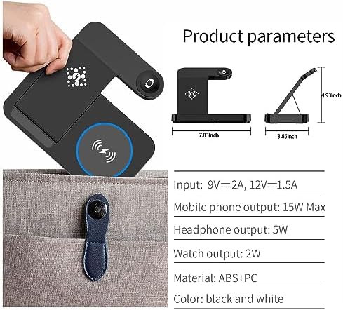 Multi-Device Wireless Charging Station for Samsung: 3-in-1 Fast Charger Stand for Galaxy S25, S24 Ultra, S23, Note 20, Z Flip 6, Fold 6, Galaxy Watch 7, 6, 5 & Buds – Sleek, Efficient Power Solution for Home & Travel