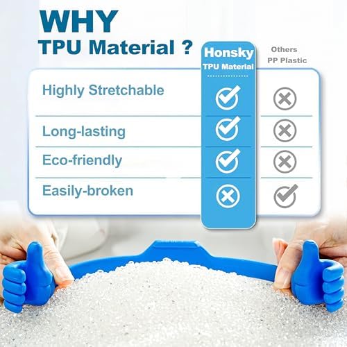 HONSKY 3361942 Thumbs Up Adjustable TPU Mobile Stand – Versatile Multi-Angle Holder for Phones & Tablets – Chic Blue & Black Design – Perfect for Hands-Free Viewing at Home or Office – Lightweight, Durable, and Effortless to Transport